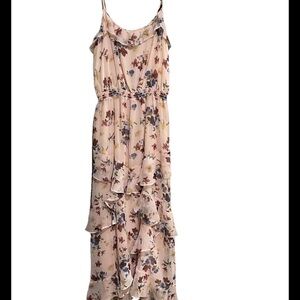 CHELSEA & VIOLET  Floral Ruffle Maxi Dress NWT size Large